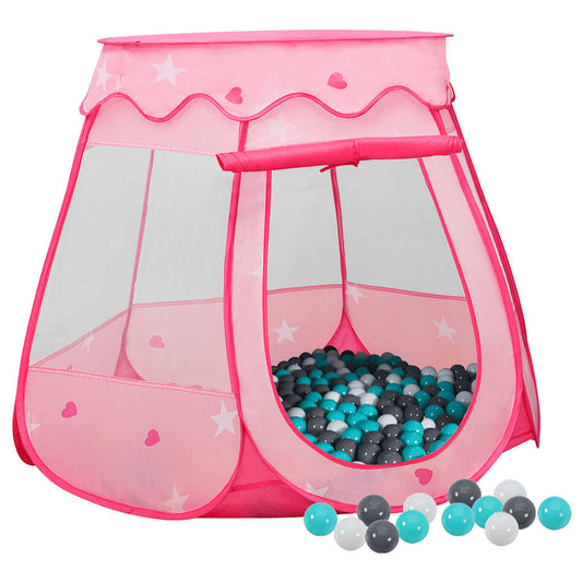 Kinderspeeltent met 250 ballen 102x102x82 cm roze is nu te koop bij PeponiXL, paradijselijk wonen!