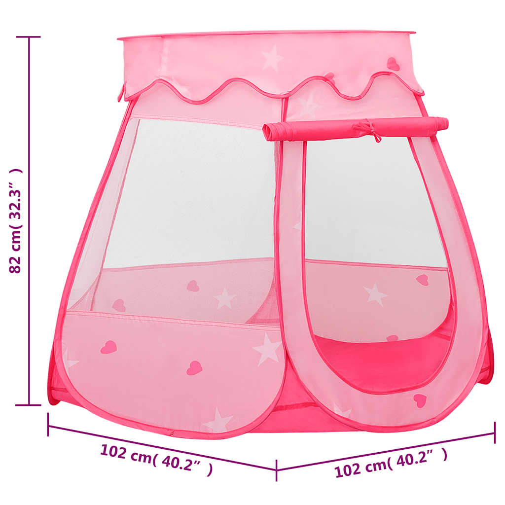 Kinderspeeltent met 250 ballen 102x102x82 cm roze is nu te koop bij PeponiXL, paradijselijk wonen!