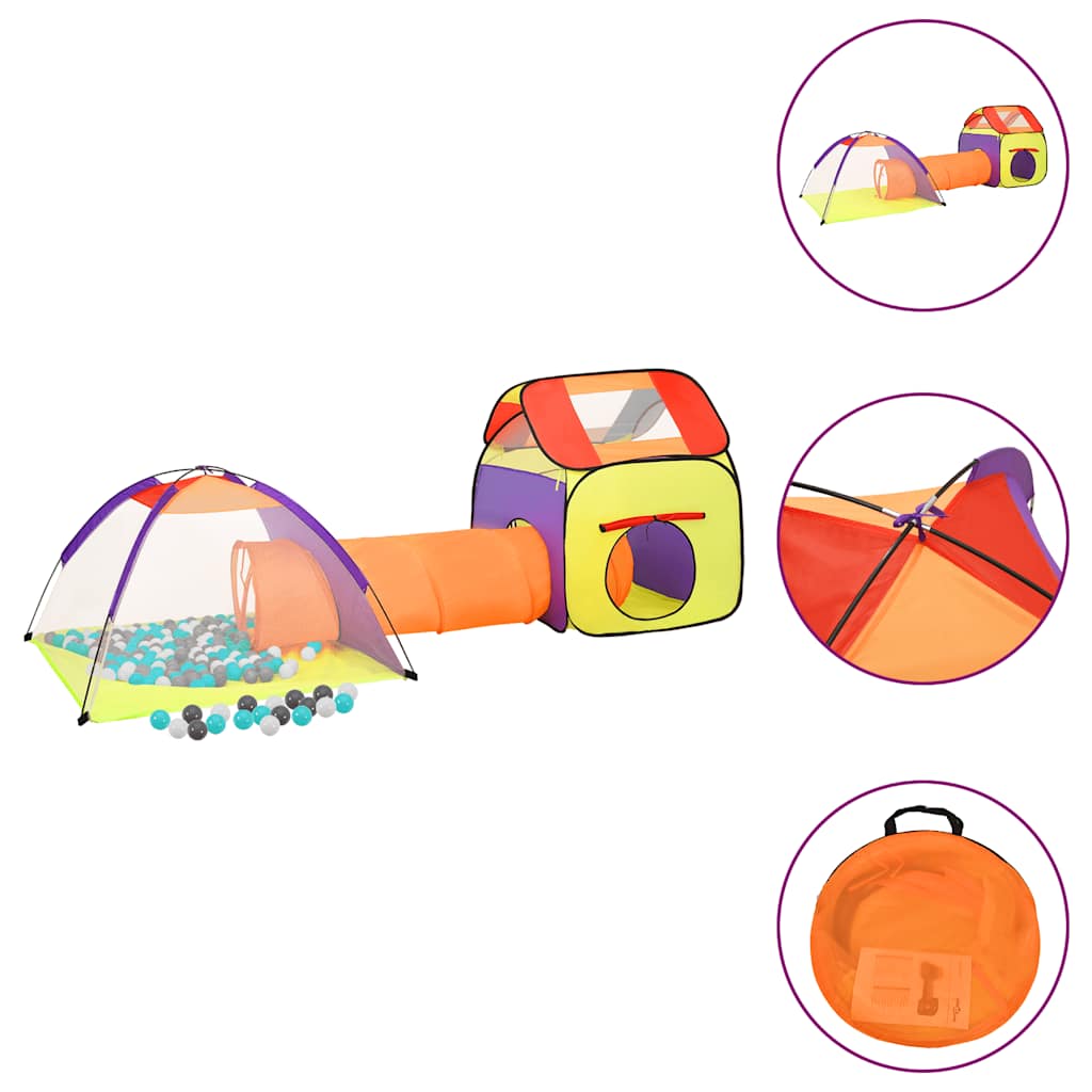 Kinderspeeltent met 250 ballen 338x123x111 cm meerkleurig is nu te koop bij PeponiXL, paradijselijk wonen!