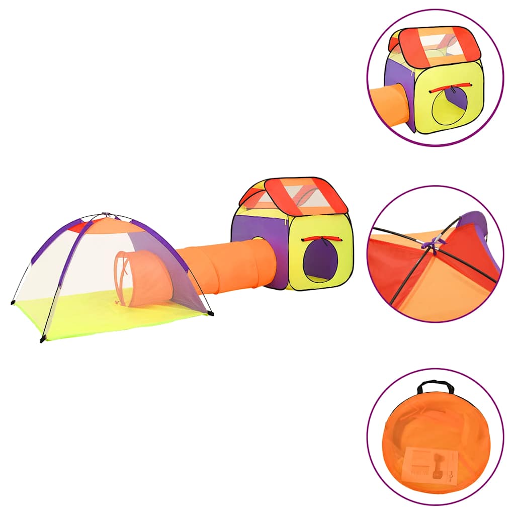 Kinderspeeltent met 250 ballen 338x123x111 cm meerkleurig is nu te koop bij PeponiXL, paradijselijk wonen!