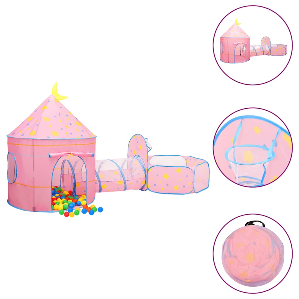 Kinderspeeltent met 250 ballen 301x120x128 cm roze is nu te koop bij PeponiXL, paradijselijk wonen!