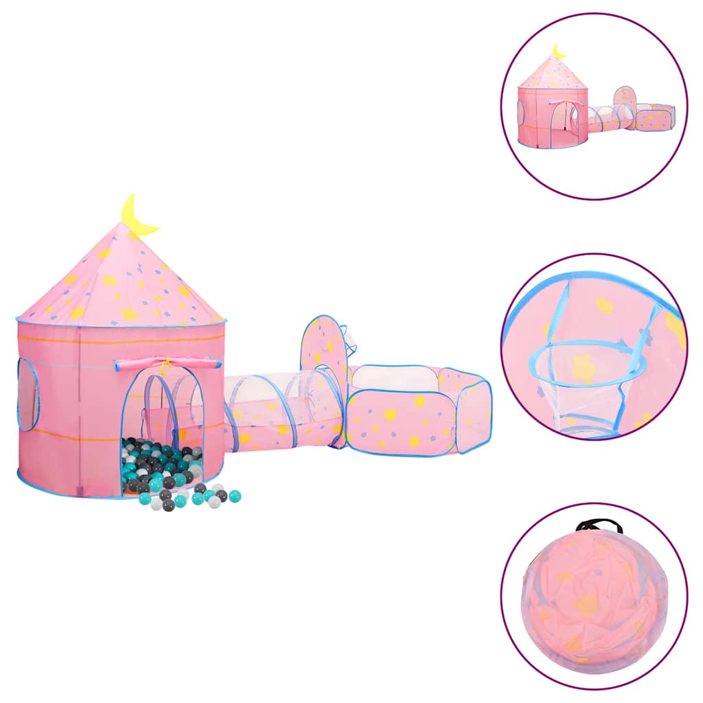 Kinderspeeltent met 250 ballen 301x120x128 cm roze is nu te koop bij PeponiXL, paradijselijk wonen!