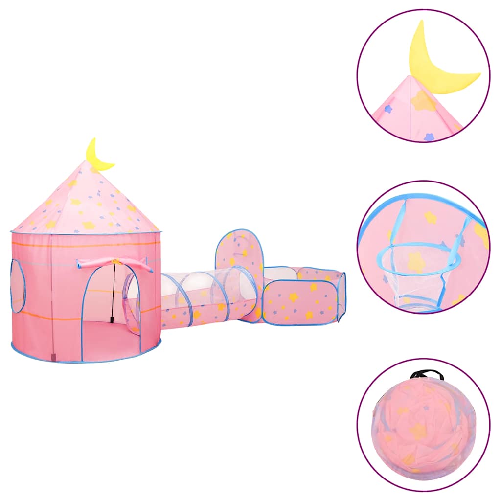 Kinderspeeltent met 250 ballen 301x120x128 cm roze is nu te koop bij PeponiXL, paradijselijk wonen!