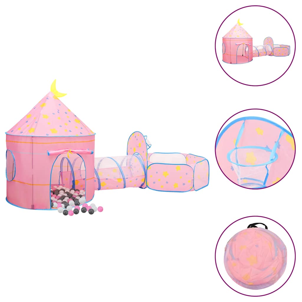 Kinderspeeltent met 250 ballen 301x120x128 cm roze is nu te koop bij PeponiXL, paradijselijk wonen!