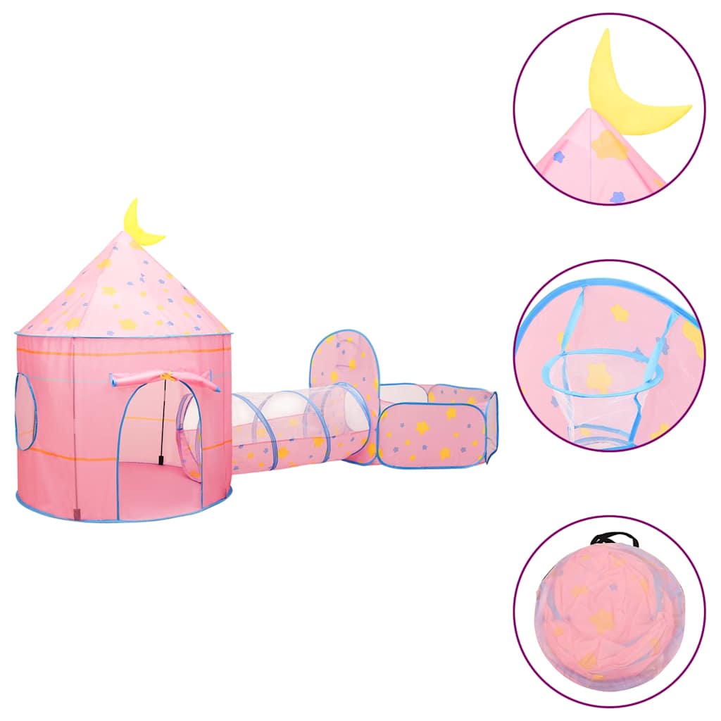 Kinderspeeltent met 250 ballen 301x120x128 cm roze is nu te koop bij PeponiXL, paradijselijk wonen!