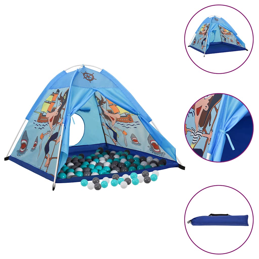 Kinderspeeltent met 250 ballen 120x120x90 cm blauw is nu te koop bij PeponiXL, paradijselijk wonen!
