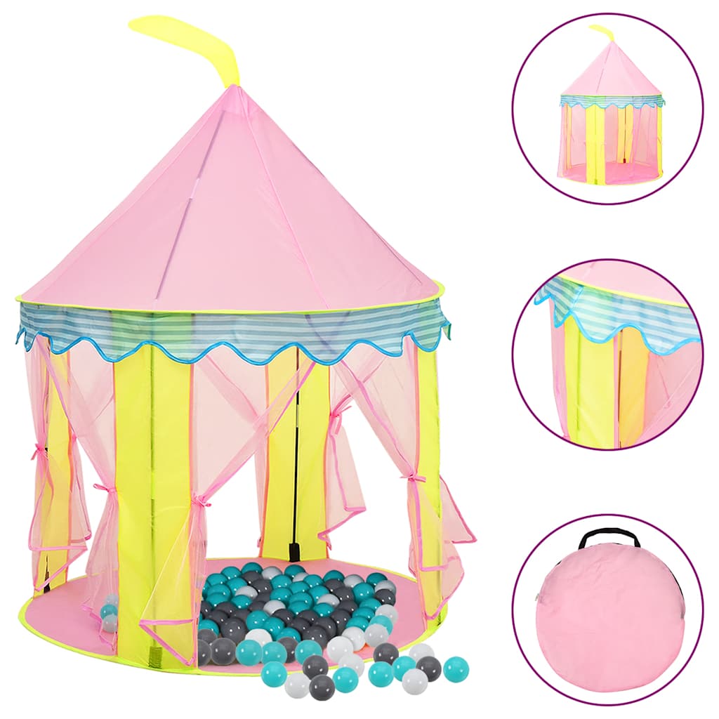 Kinderspeeltent met 250 ballen 100x100x127 cm roze is nu te koop bij PeponiXL, paradijselijk wonen!
