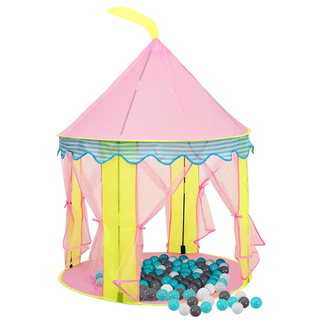 Kinderspeeltent met 250 ballen 100x100x127 cm roze is nu te koop bij PeponiXL, paradijselijk wonen!