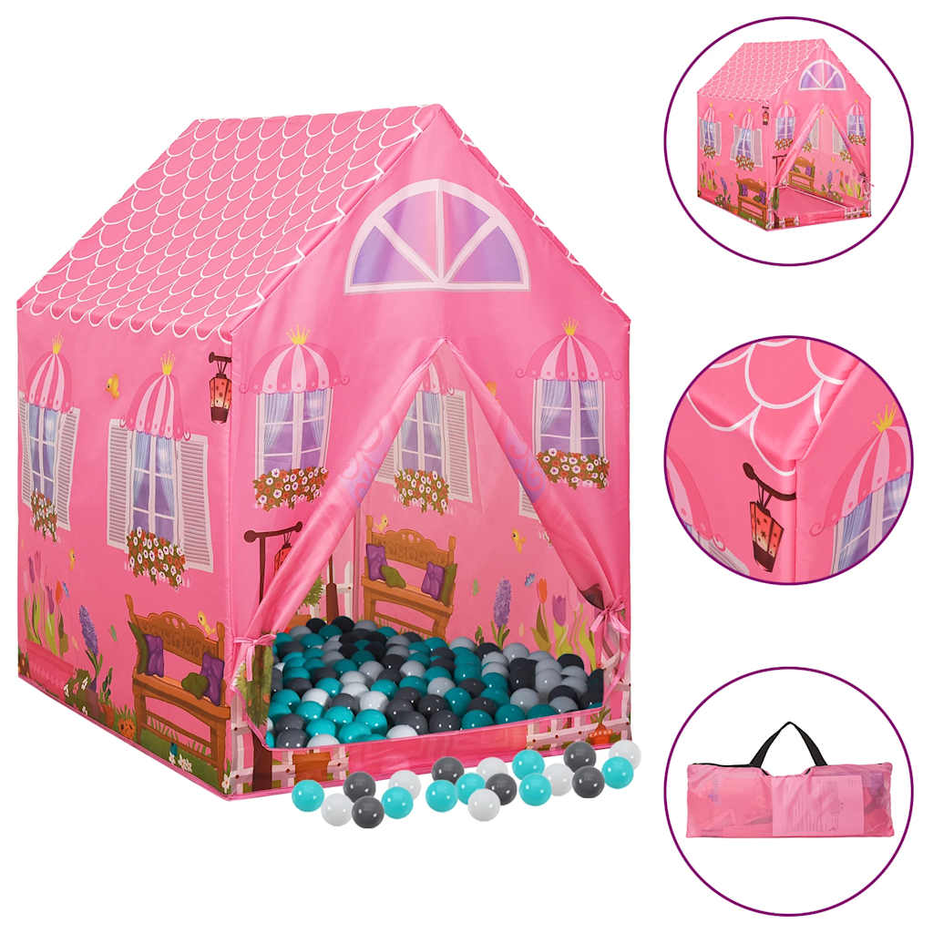 Kinderspeeltent met 250 ballen 69x94x104 cm roze is nu te koop bij PeponiXL, paradijselijk wonen!