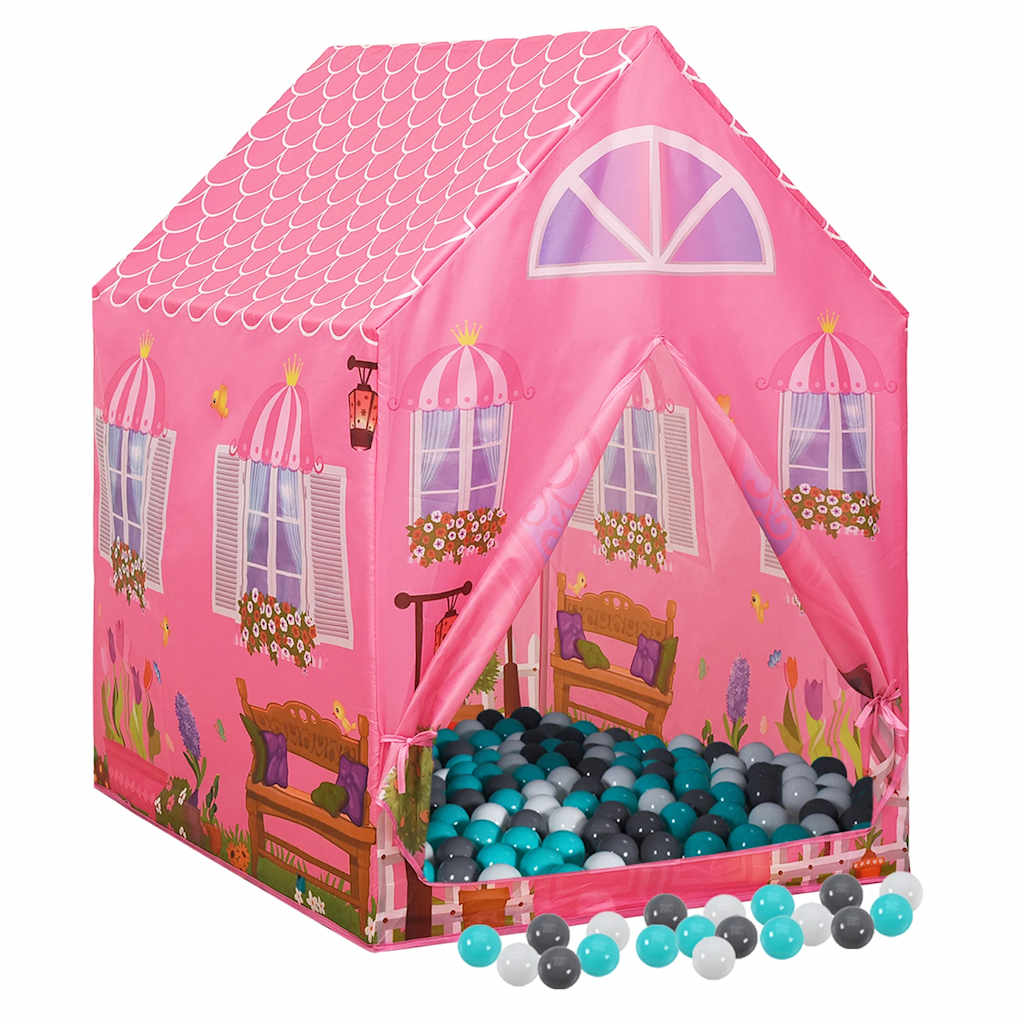 Kinderspeeltent met 250 ballen 69x94x104 cm roze is nu te koop bij PeponiXL, paradijselijk wonen!