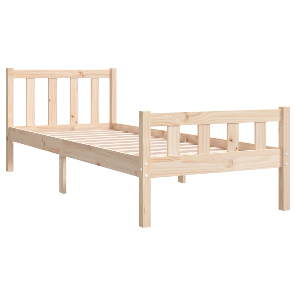 Bedframe massief hout 90x190 cm is nu te koop bij PeponiXL, paradijselijk wonen!