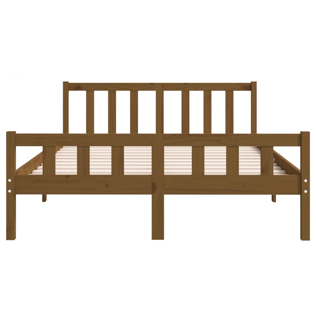 Bedframe massief hout honingbruin 120x190 cm is nu te koop bij PeponiXL, paradijselijk wonen!