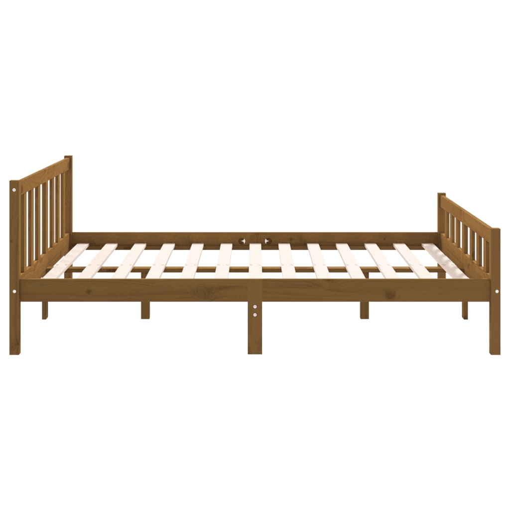 Bedframe massief hout honingbruin 120x190 cm is nu te koop bij PeponiXL, paradijselijk wonen!