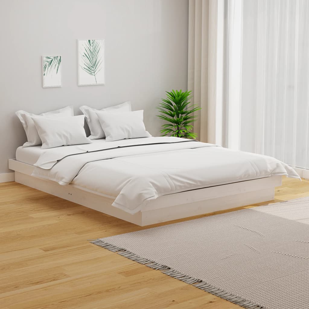 Bedframe massief hout wit 120x200 cm is nu te koop bij PeponiXL, paradijselijk wonen!