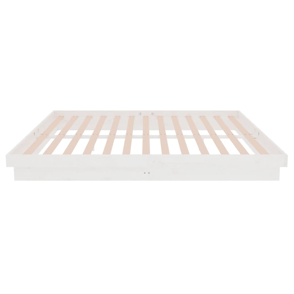 Bedframe massief hout wit 160x200 cm is nu te koop bij PeponiXL, paradijselijk wonen!