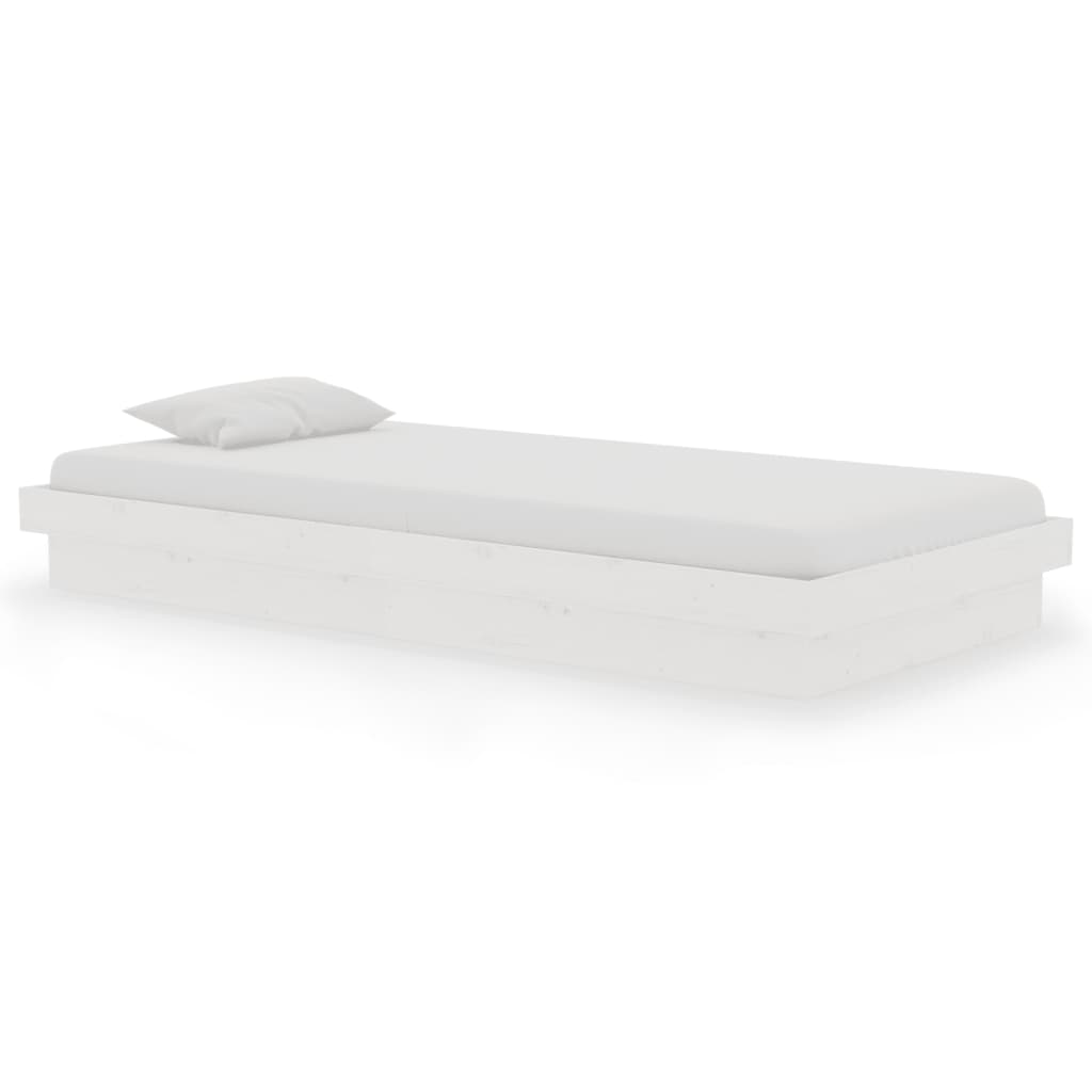 Bedframe massief hout wit 90x190 cm is nu te koop bij PeponiXL, paradijselijk wonen!
