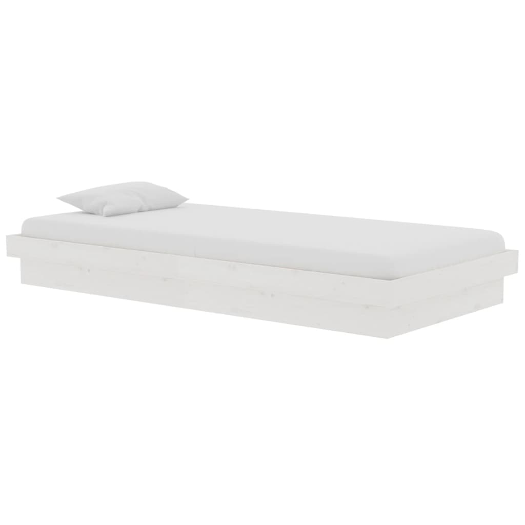 Bedframe massief hout wit 90x190 cm is nu te koop bij PeponiXL, paradijselijk wonen!