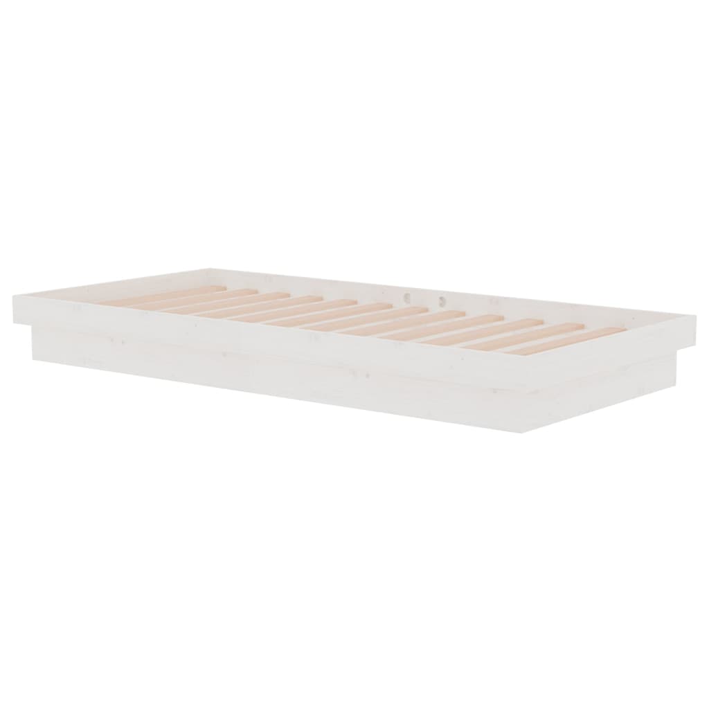 Bedframe massief hout wit 90x190 cm is nu te koop bij PeponiXL, paradijselijk wonen!