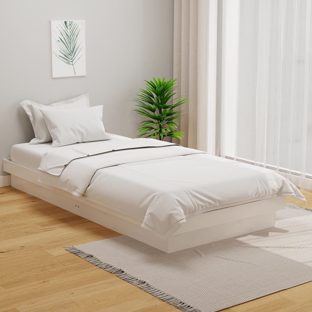 Bedframe massief hout wit 90x190 cm is nu te koop bij PeponiXL, paradijselijk wonen!