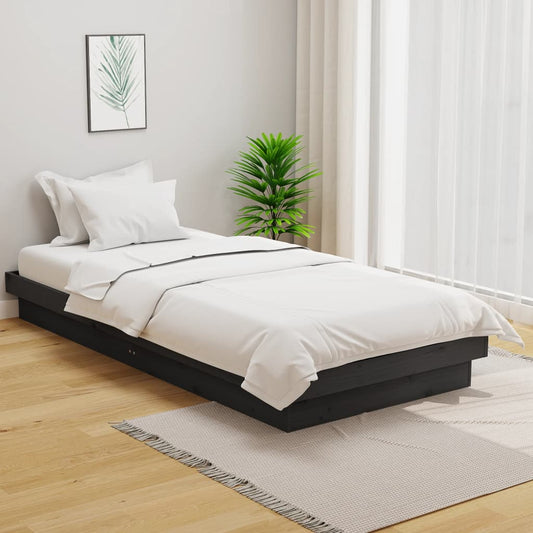 Bedframe massief hout grijs 90x190 cm is nu te koop bij PeponiXL, paradijselijk wonen!
