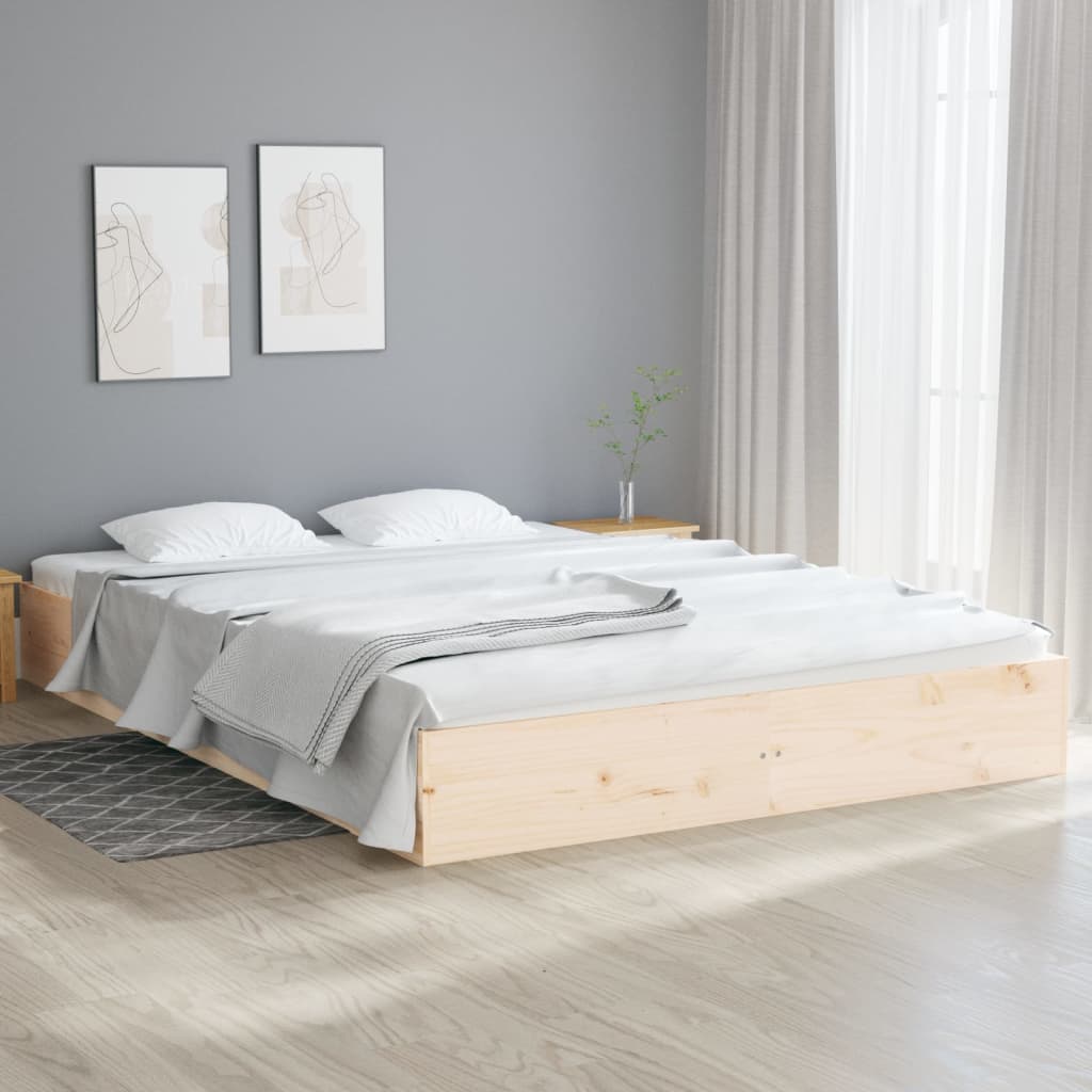 Bedframe zonder matras massief hout 140x200 cm is nu te koop bij PeponiXL, paradijselijk wonen!