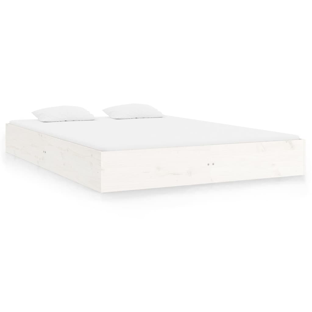 Bedframe massief hout wit 140x200 cm is nu te koop bij PeponiXL, paradijselijk wonen!