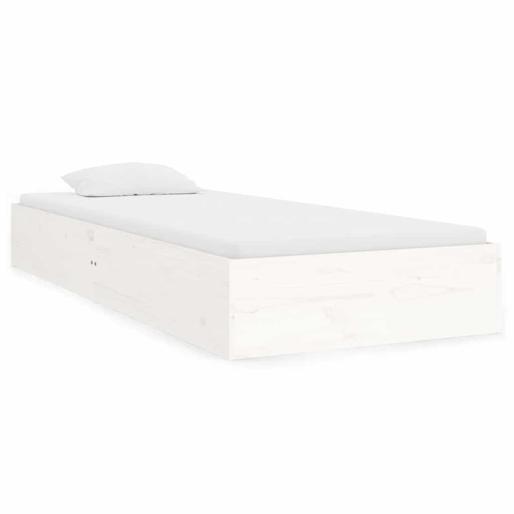 Bedframe massief hout wit 75x190 cm is nu te koop bij PeponiXL, paradijselijk wonen!
