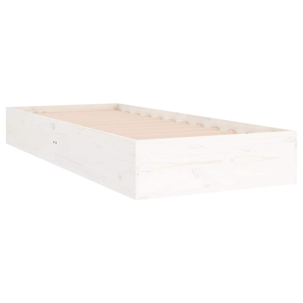 Bedframe massief hout wit 75x190 cm is nu te koop bij PeponiXL, paradijselijk wonen!