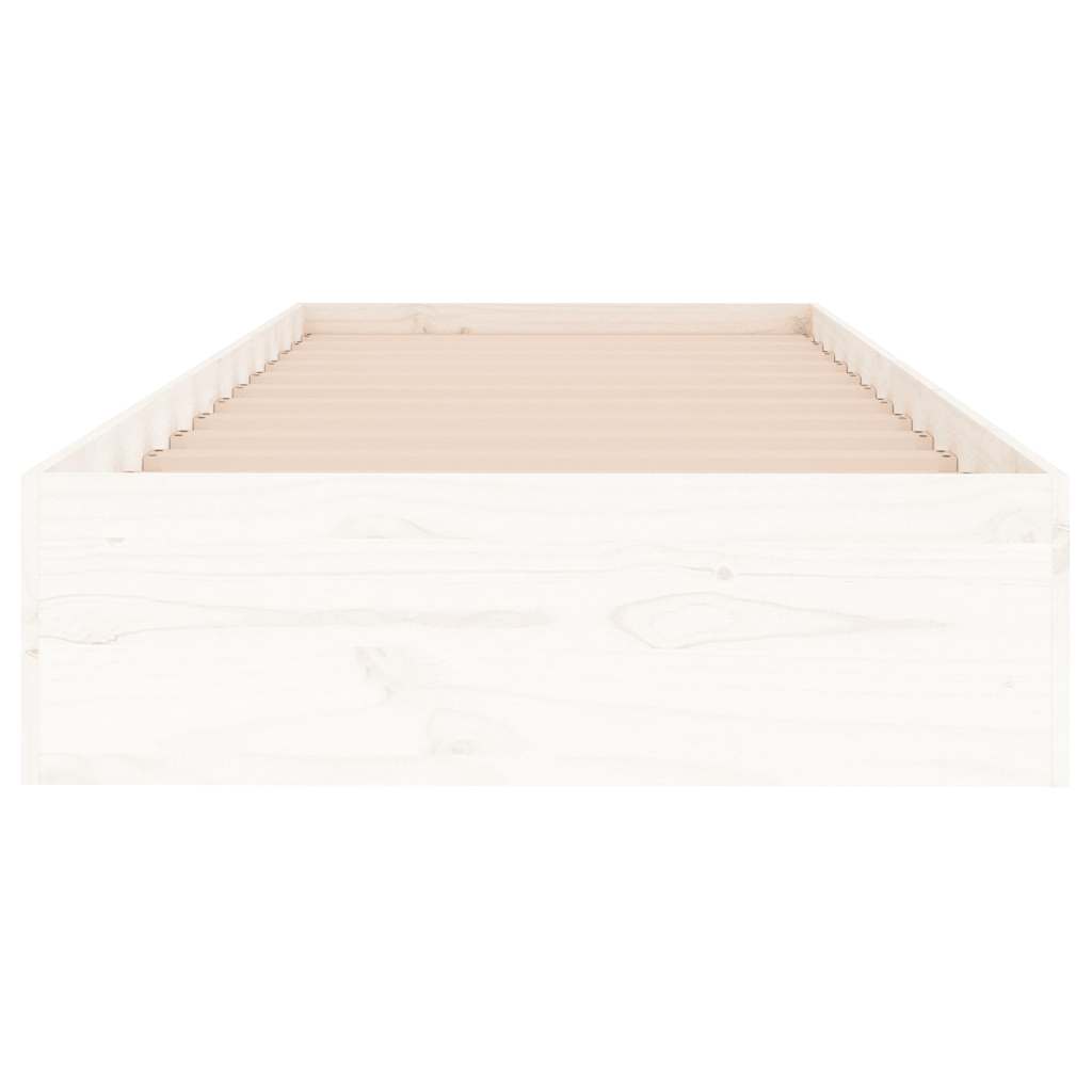 Bedframe massief hout wit 75x190 cm is nu te koop bij PeponiXL, paradijselijk wonen!