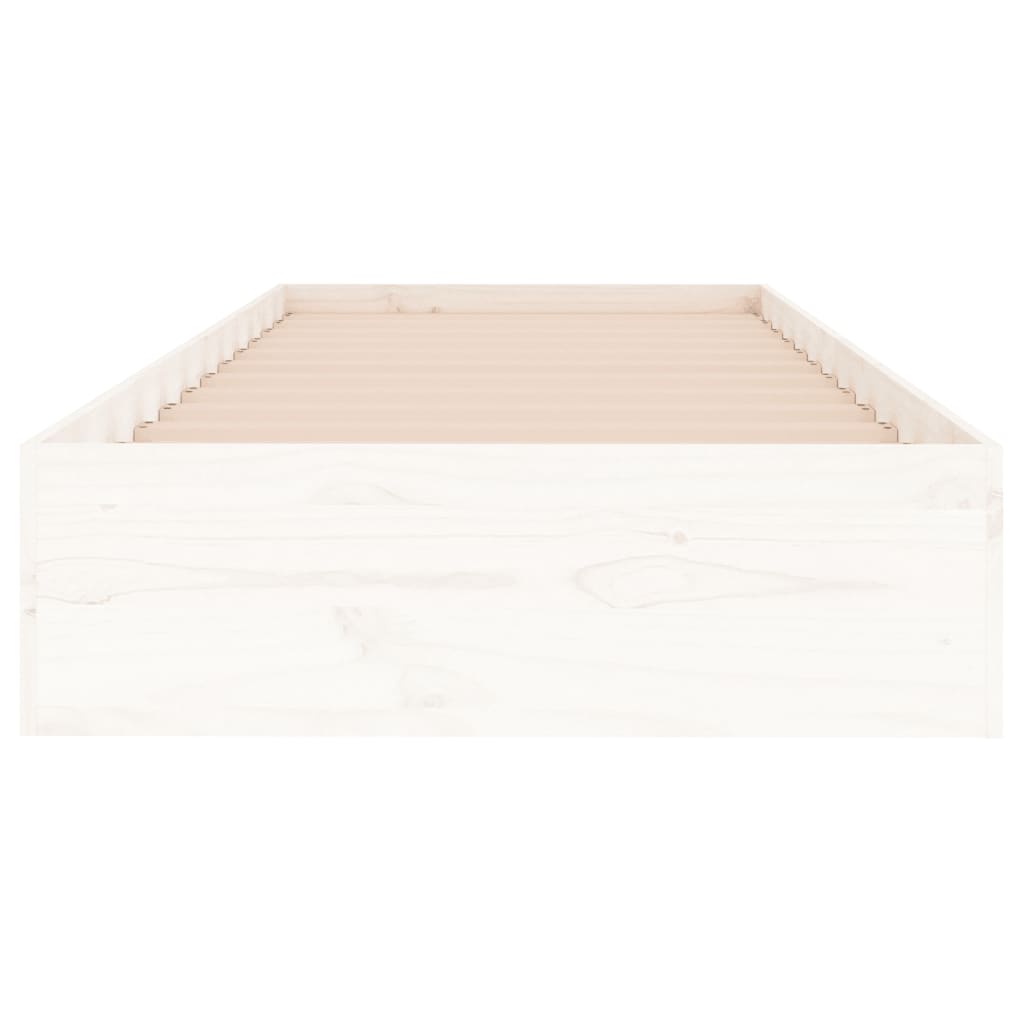 Bedframe massief hout wit 75x190 cm is nu te koop bij PeponiXL, paradijselijk wonen!