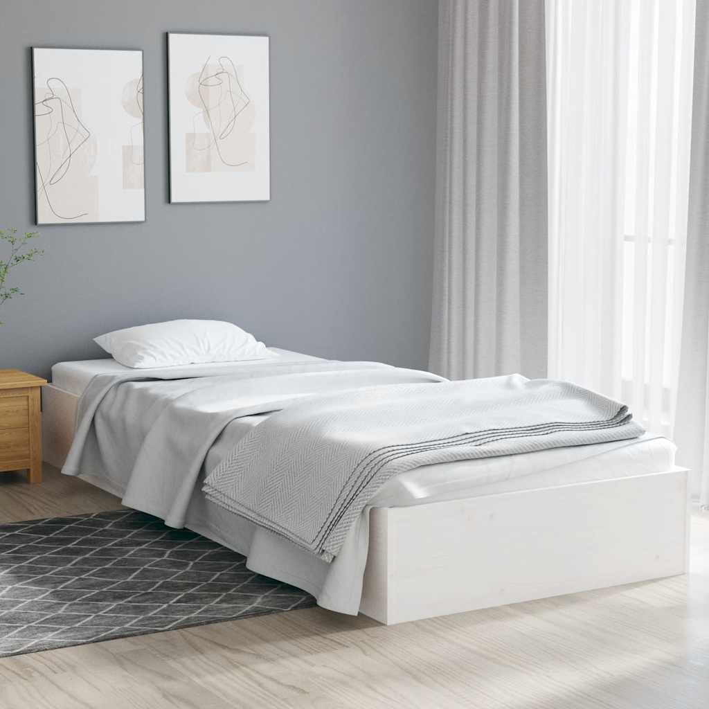 Bedframe massief hout wit 75x190 cm is nu te koop bij PeponiXL, paradijselijk wonen!
