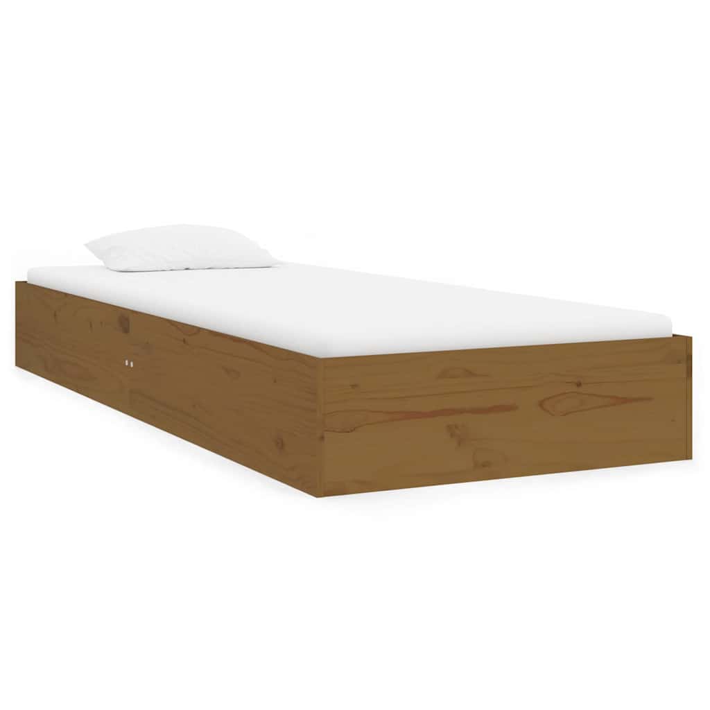 Bedframe massief hout honingbruin 75x190 cm is nu te koop bij PeponiXL, paradijselijk wonen!