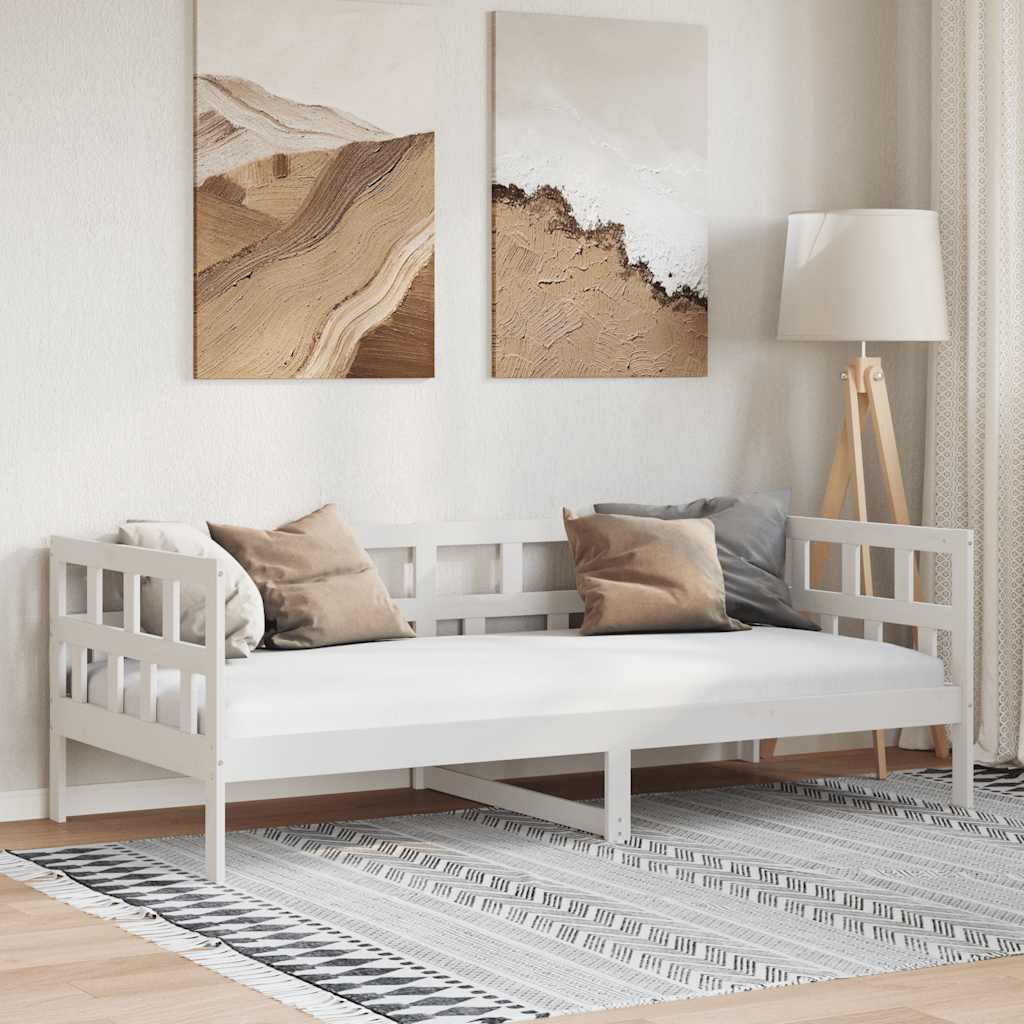 Slaapbank massief grenenhout wit 90x200 cm is nu te koop bij PeponiXL, paradijselijk wonen!