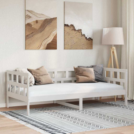 Slaapbank massief grenenhout wit 80x200 cm is nu te koop bij PeponiXL, paradijselijk wonen!