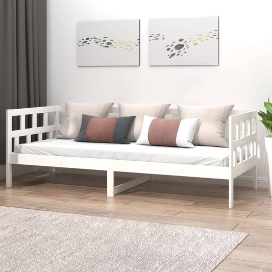 Slaapbank massief grenenhout wit 90x190 cm is nu te koop bij PeponiXL, paradijselijk wonen!