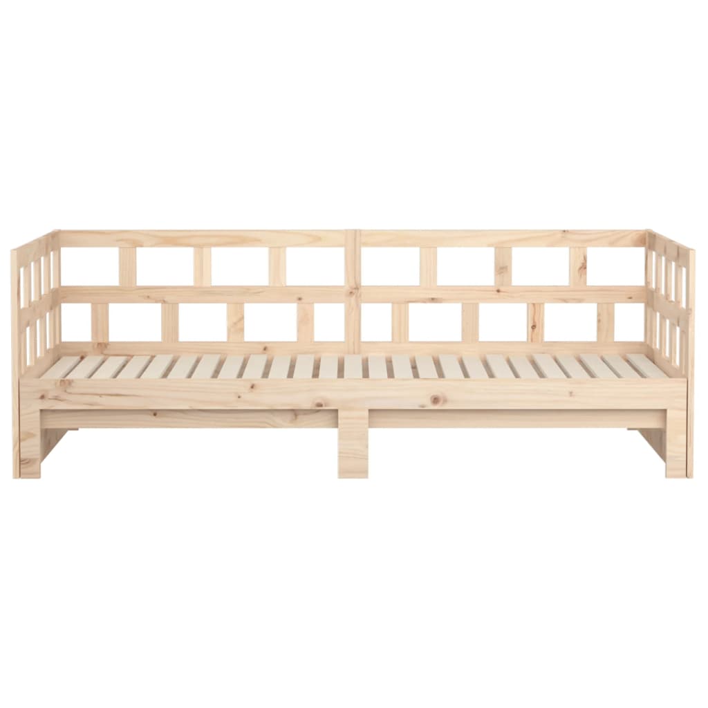 Slaapbank uitschuifbaar massief grenenhout 2x(80x200) cm is nu te koop bij PeponiXL, paradijselijk wonen!
