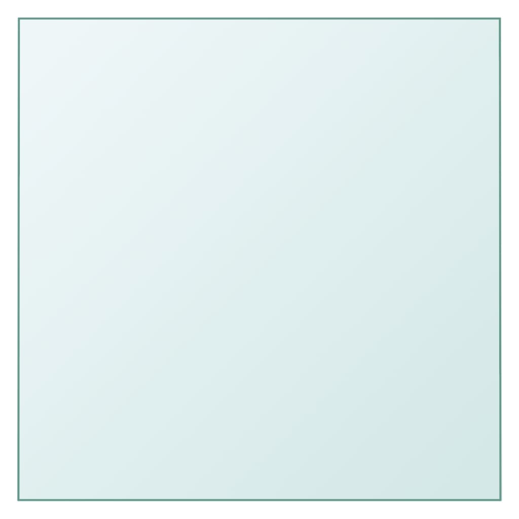 Tafelblad 40x40 cm gehard glas transparant is nu te koop bij PeponiXL, paradijselijk wonen!