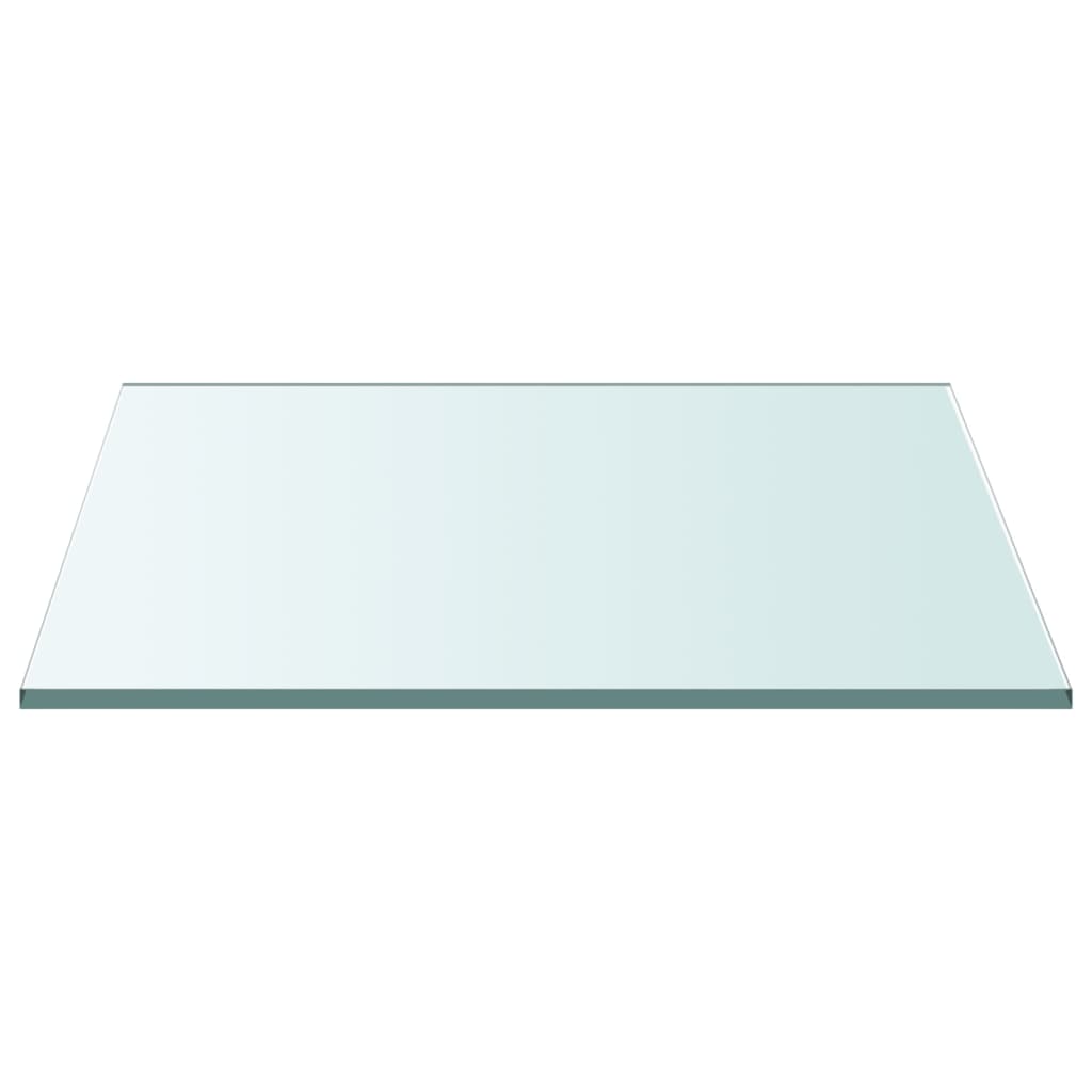 Tafelblad 50x50 cm gehard glas transparant is nu te koop bij PeponiXL, paradijselijk wonen!