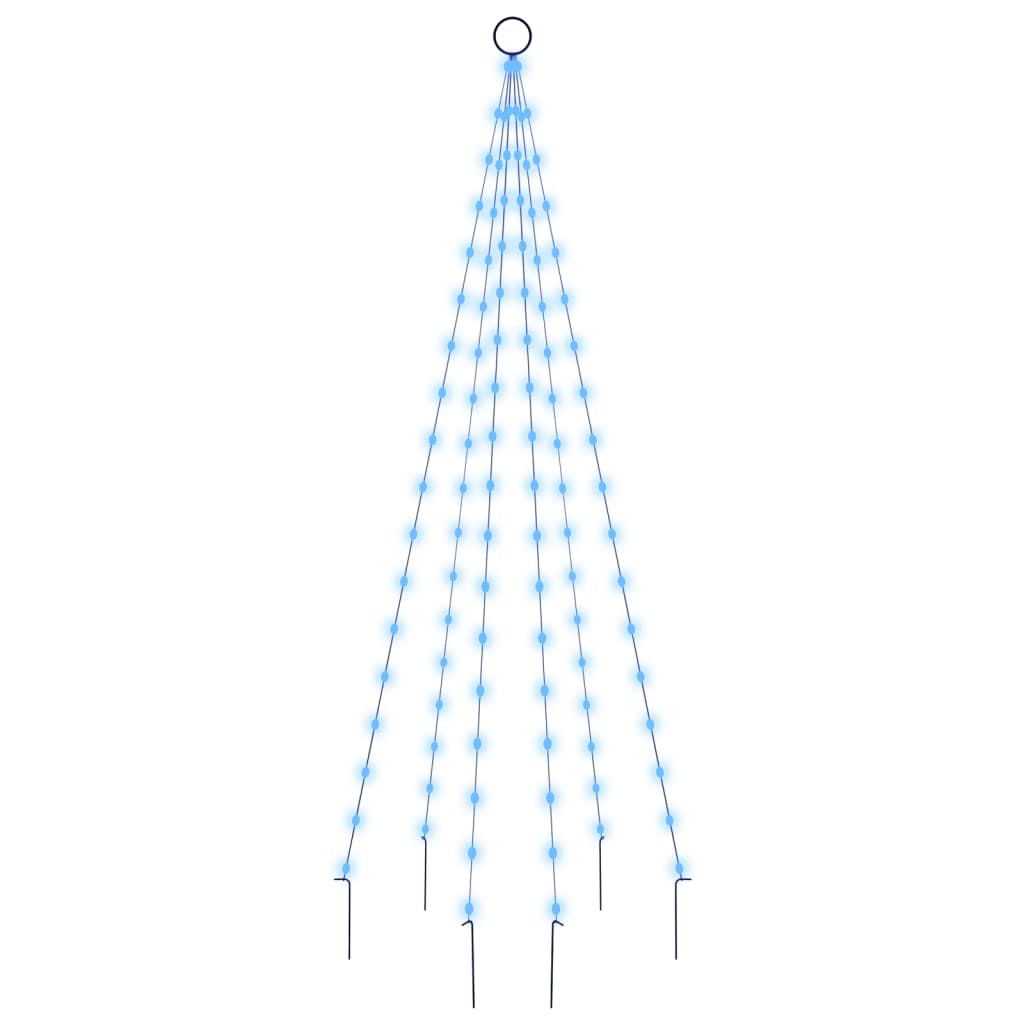 Vlaggenmast kerstboom 108 LED's blauw 180 cm is nu te koop bij PeponiXL, paradijselijk wonen!