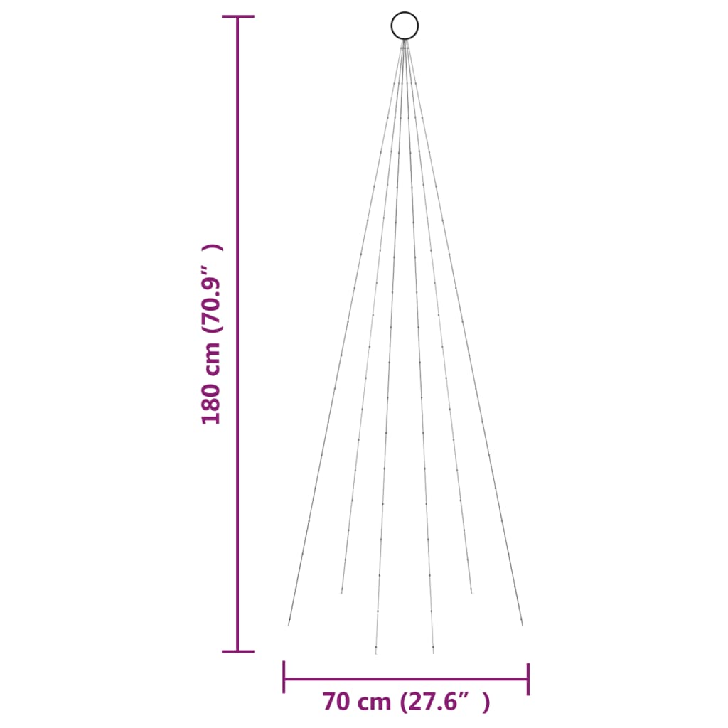 Vlaggenmast kerstboom 108 LED's blauw 180 cm is nu te koop bij PeponiXL, paradijselijk wonen!