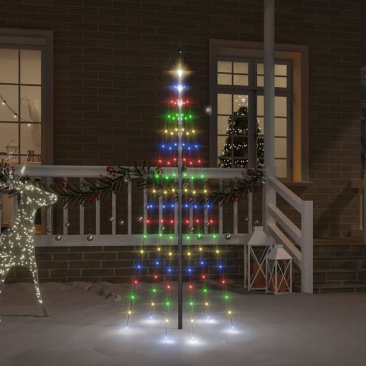 Vlaggenmast kerstboom 108 LED's meerkleurig 180 cm is nu te koop bij PeponiXL, paradijselijk wonen!
