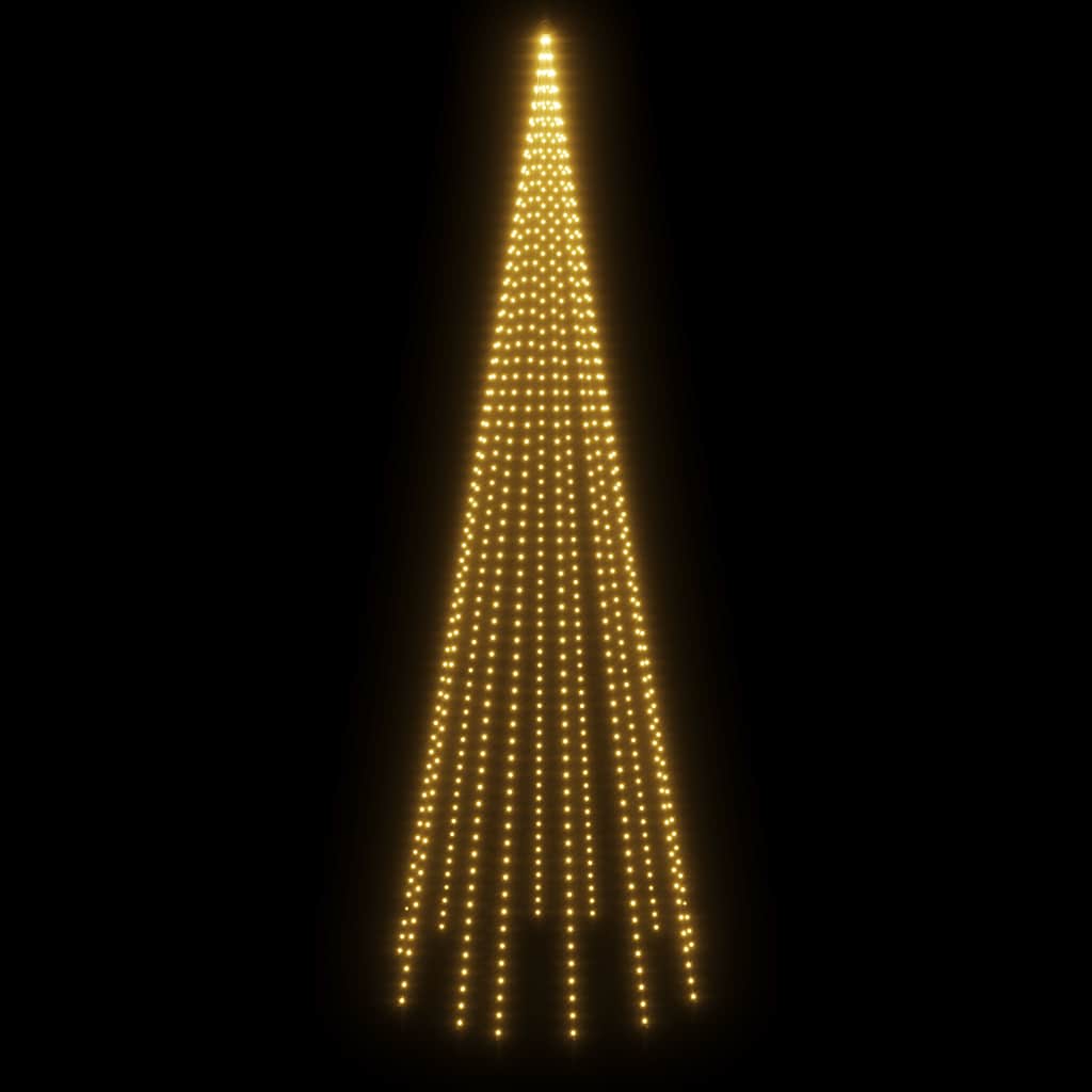 Vlaggenmast kerstboom 732 LED's warmwit 500 cm is nu te koop bij PeponiXL, paradijselijk wonen!