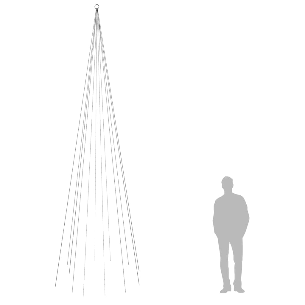 Vlaggenmast kerstboom 732 LED's warmwit 500 cm is nu te koop bij PeponiXL, paradijselijk wonen!