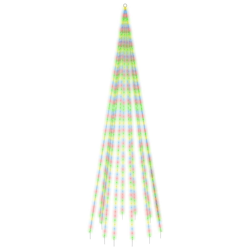 Vlaggenmast kerstboom 732 LED's meerkleurig 500 cm is nu te koop bij PeponiXL, paradijselijk wonen!