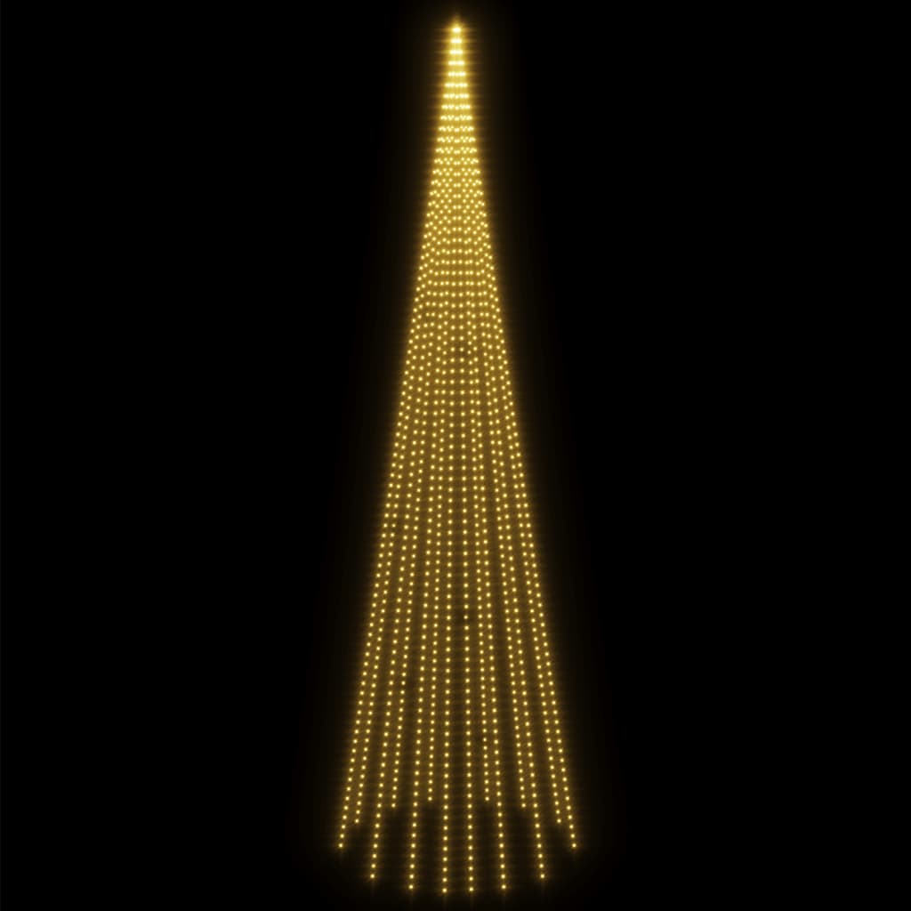 Vlaggenmast kerstboom 1134 LED's warmwit 800 cm is nu te koop bij PeponiXL, paradijselijk wonen!