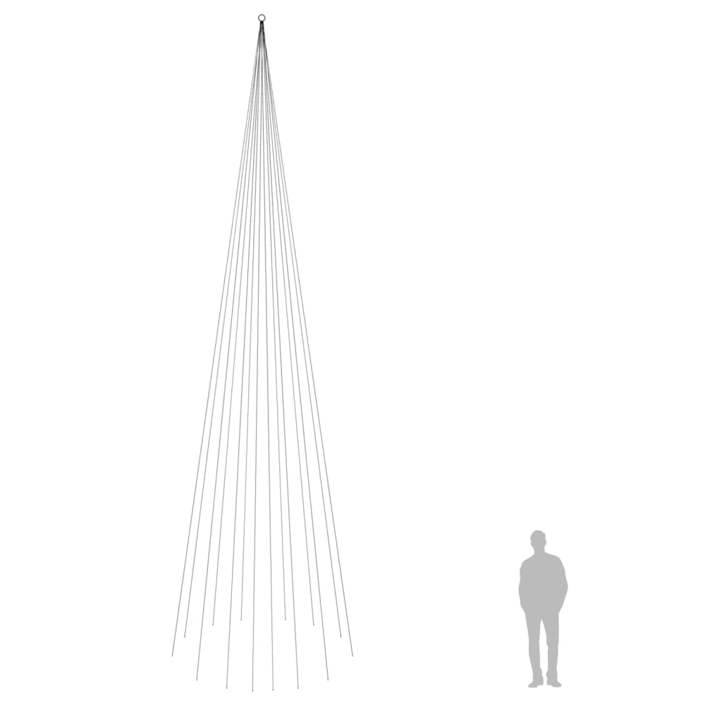 Vlaggenmast kerstboom 1134 LED's warmwit 800 cm is nu te koop bij PeponiXL, paradijselijk wonen!