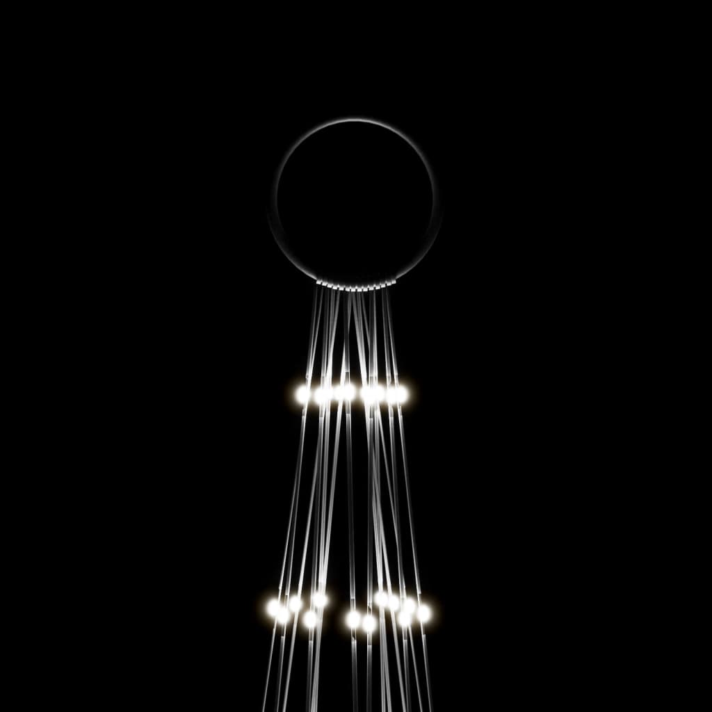 Vlaggenmast kerstboom 1134 LED's koudwit 800 cm is nu te koop bij PeponiXL, paradijselijk wonen!