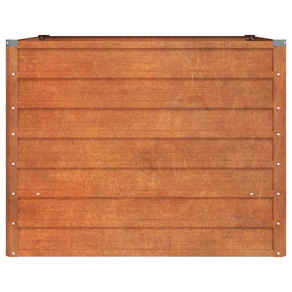 Plantenbak verhoogd 100x100x77 cm cortenstaal roestig is nu te koop bij PeponiXL, paradijselijk wonen!