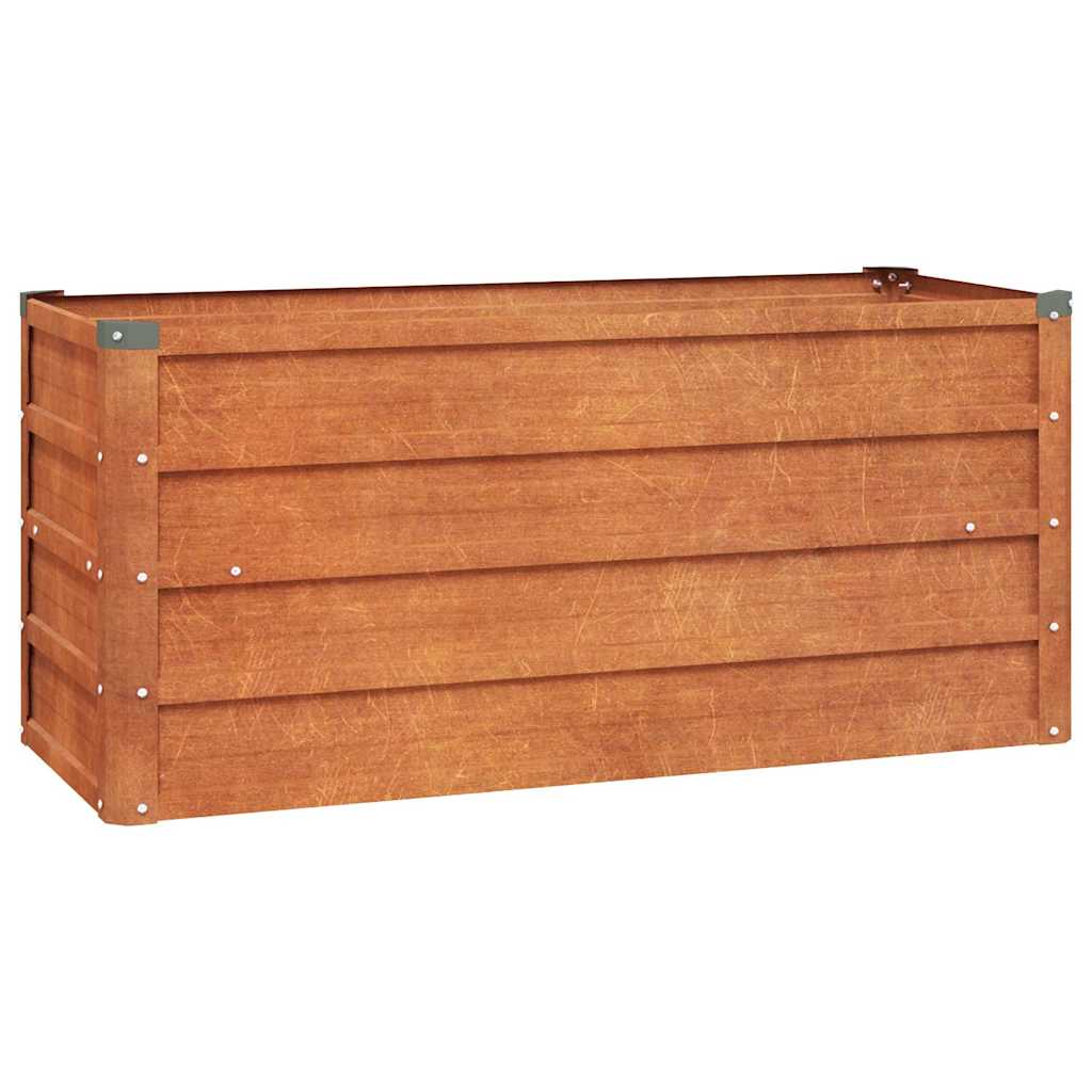 Plantenbak verhoogd 100x40x45 cm cortenstaal roestig is nu te koop bij PeponiXL, paradijselijk wonen!