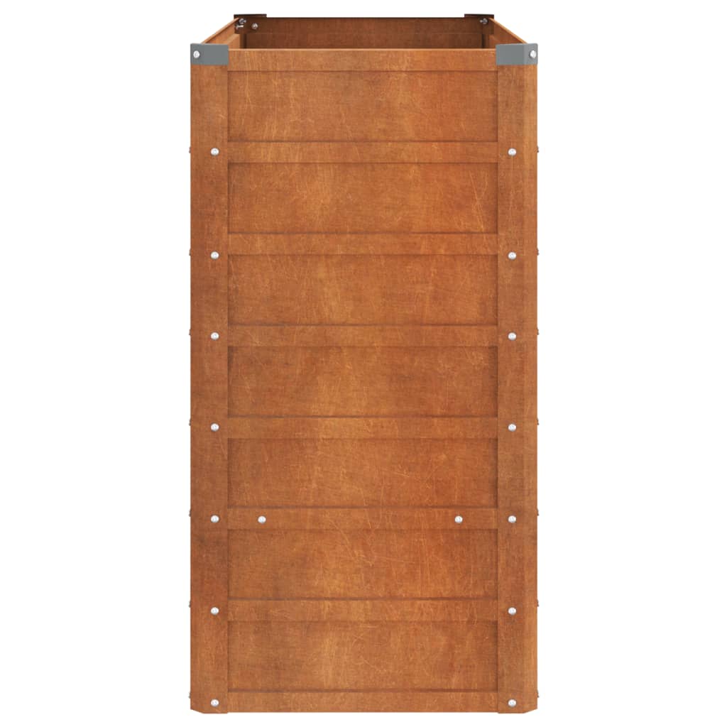 Plantenbak verhoogd 100x40x77 cm cortenstaal roestig is nu te koop bij PeponiXL, paradijselijk wonen!